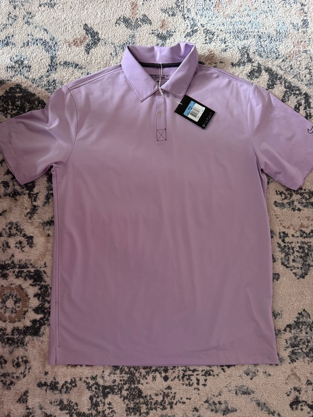 Nike golf dri-fit polo shirt men’s medium lavender purple NWT performance golf